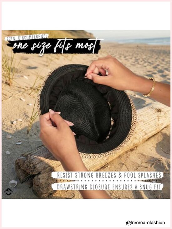 Short Brim Fedora Packable Sun Hat UPF50+